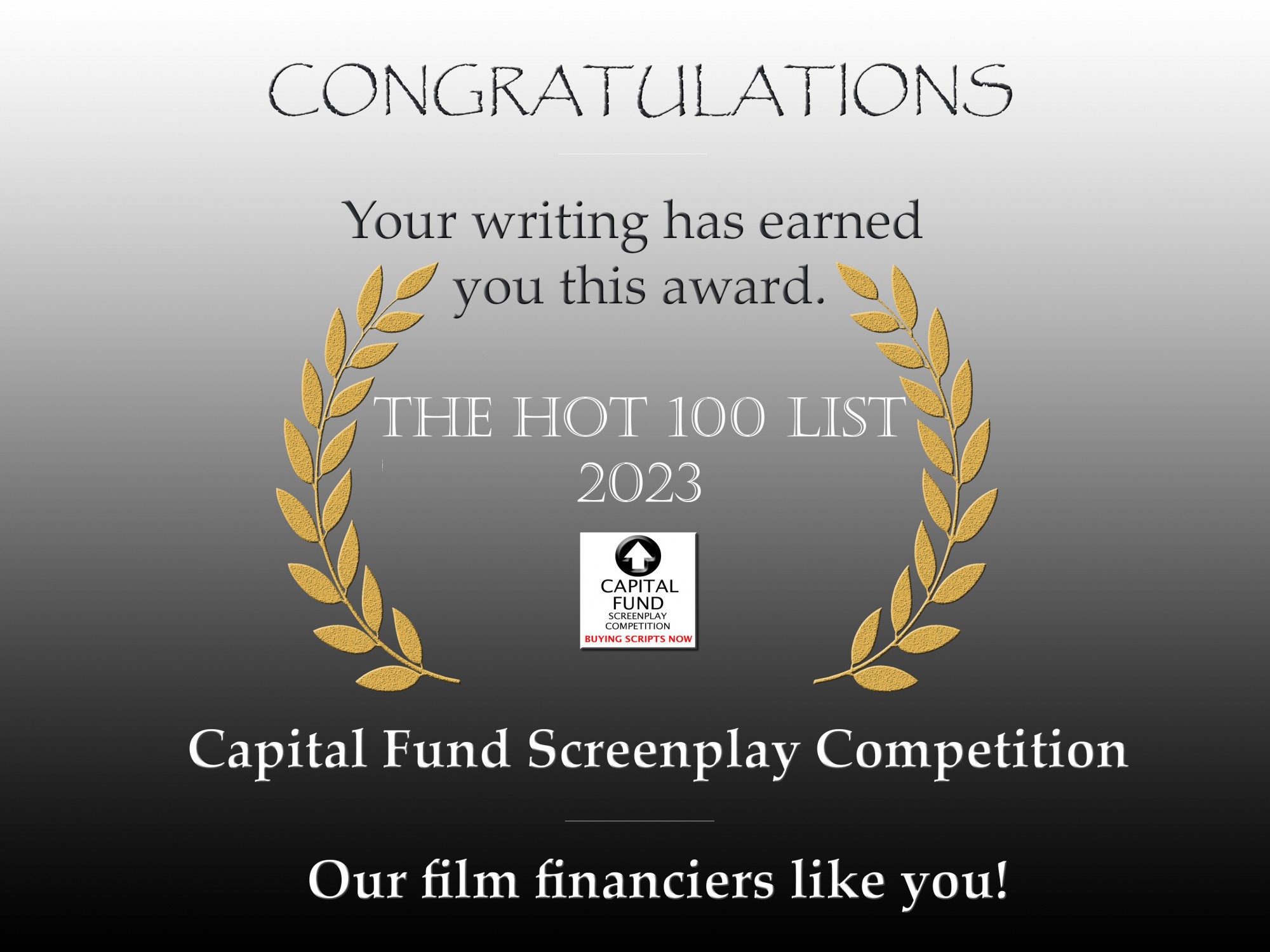 Born to Pull in the HOT 100 Winners of Capital Fund Screenplay Competition