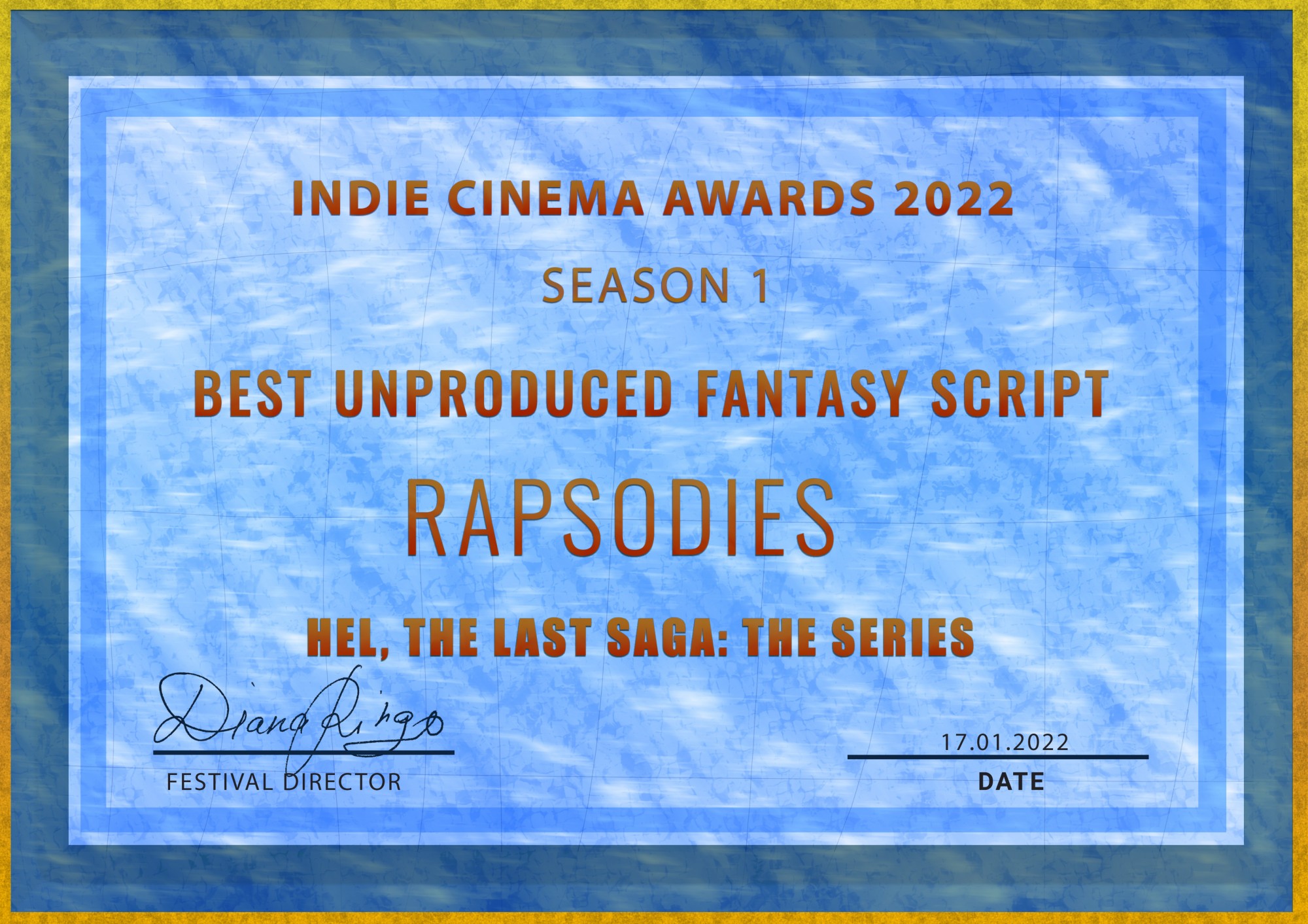 Hel, the last saga - Best Unproduced Fantasy Script - Winner