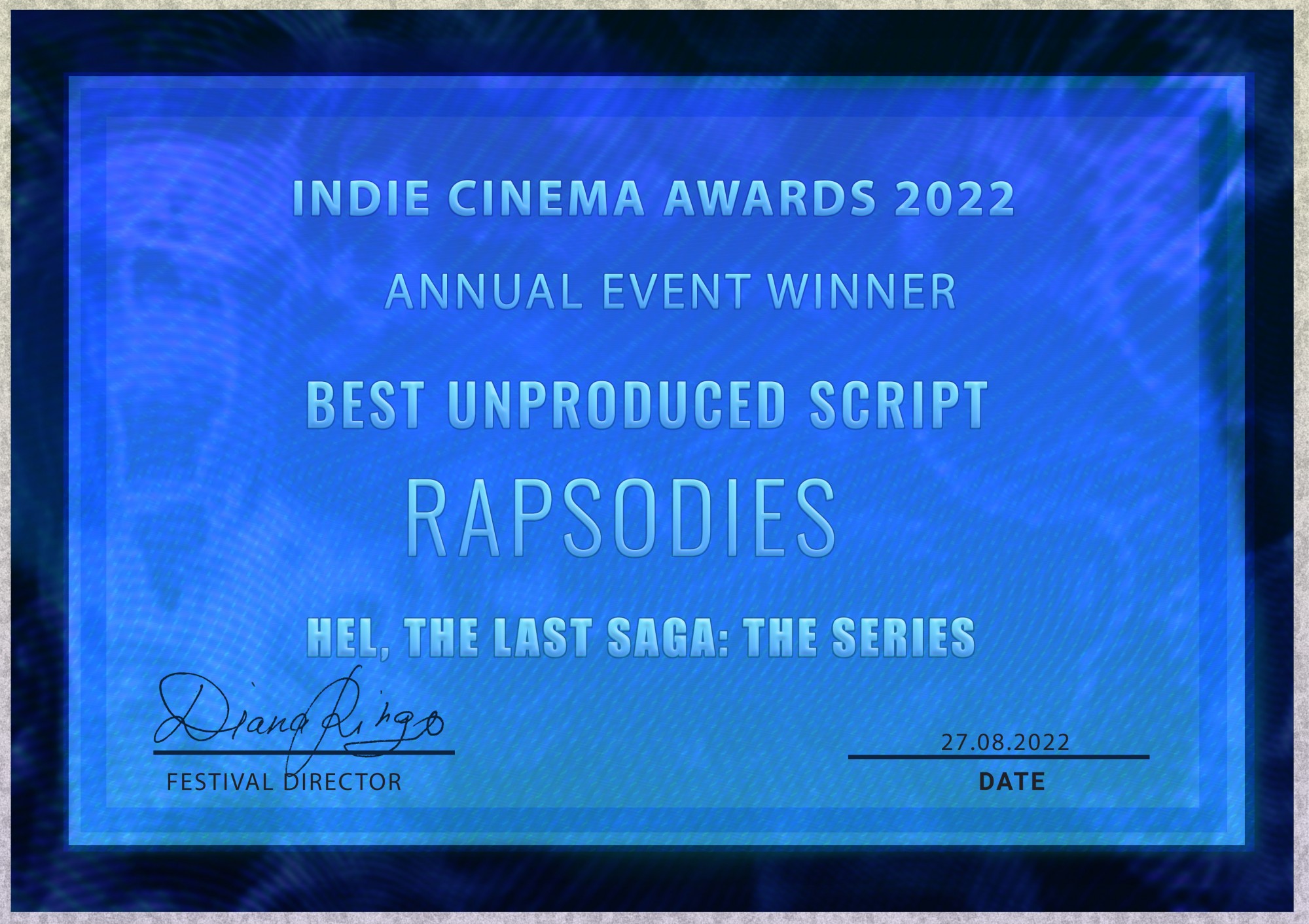 Hel, the last saga: the series - Best Unproduced Script