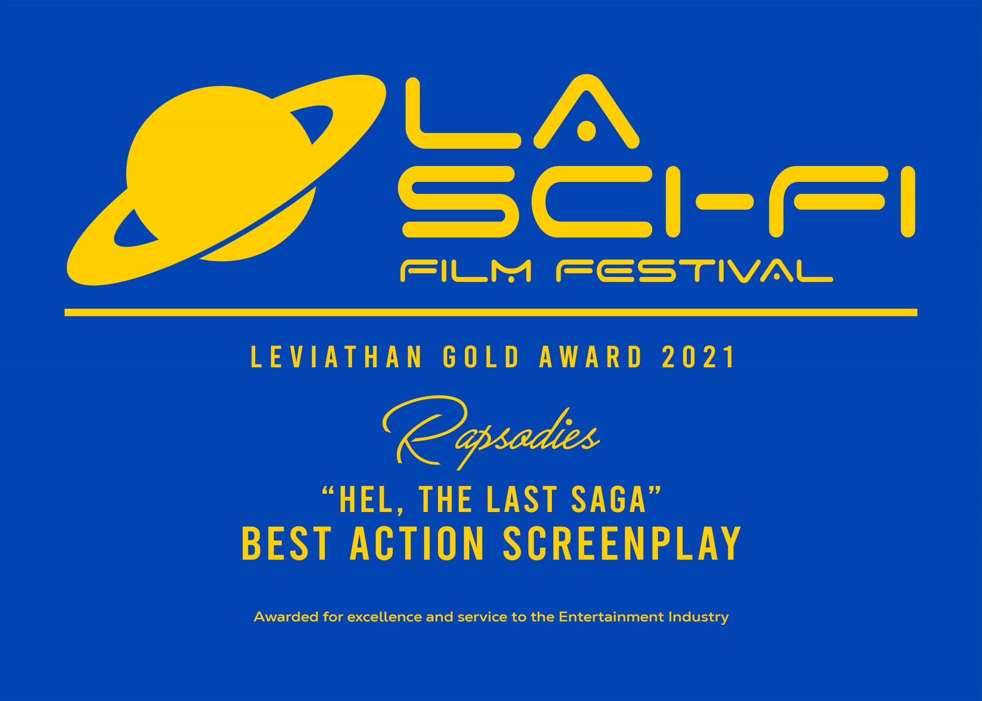 Hel, the last saga -  Leviathan Gold Award 2021 - Best Action Screenplay