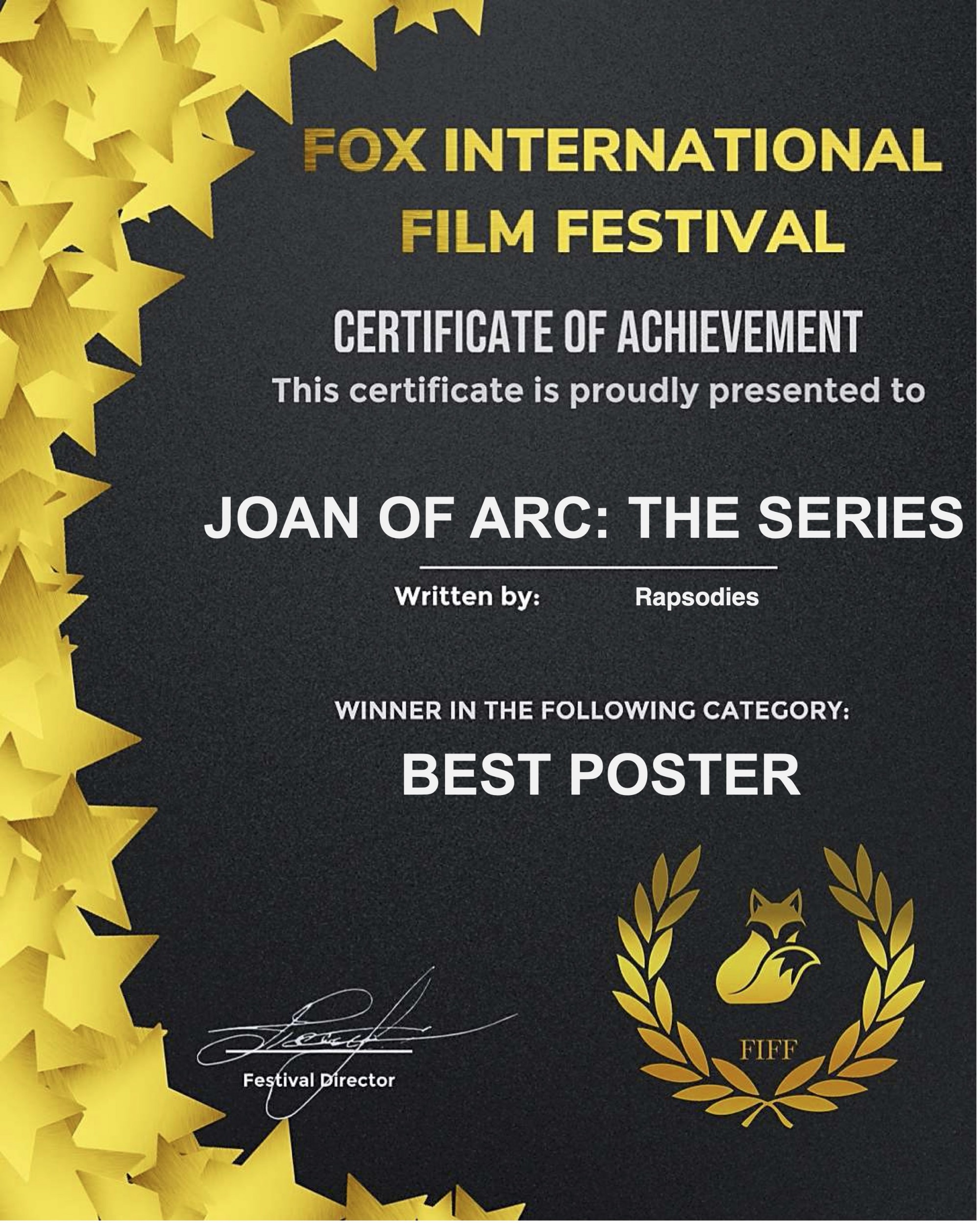 Joan of Arc: The Series - Best Poster - Winner