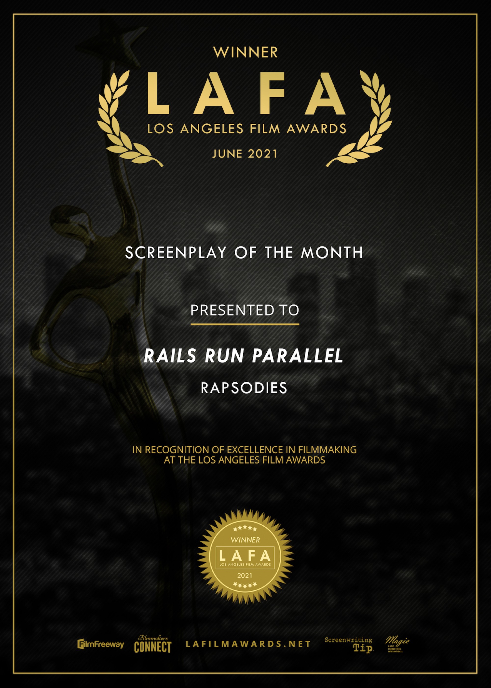 Rails Run Parallel - Screenplay of the Month