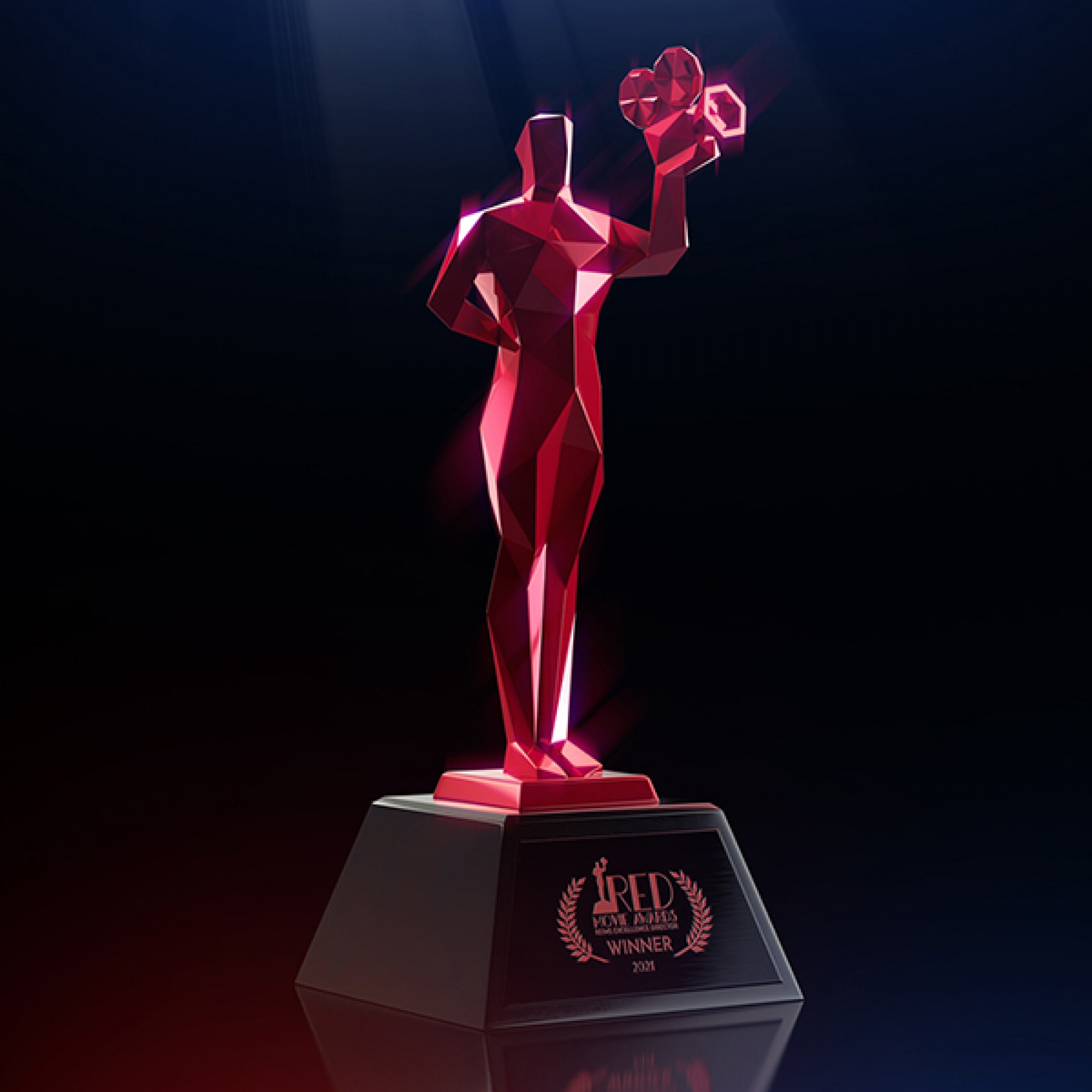 Beautiful statuette of the Red Movie Awards, made by the Society Awards known for its Youtube awards and the manufacture of the Emmy Award and the Golden Globe Award. Beautiful statuette of the Red Movie Awards, made by the Society Awards known for its Youtube awards and the manufacture of the Emmy Award and the Golden Globe Award.